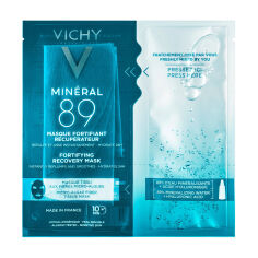 Акція на Експрес-маска на тканинній основі для обличчя Vichy Mineral 89 Fortifying Recovery Mask з мікроводоростей, 29 мл від Eva
