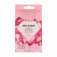 Акція на Живильна, освітлювальна маска для обличчя Bielenda Crystal Glow Red Rubin Face Mask, 8 г від Eva