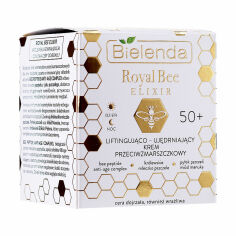 Акція на Підтягуювальний та зміцнювальний крем для обличчя Bielenda Royal Bee Elixir 50+ Face Care проти зморшок, 50 мл від Eva