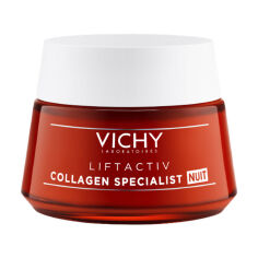 Акція на Нічний антивіковий крем-догляд для обличчя Vichy Liftactiv Collagen Specialist Night Cream з ефектом корекції зморщок, 50 мл від Eva