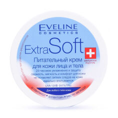 Акція на Крем для обличчя та тіла Eveline Cosmetics Extra Soft живильний, для всіх типів шкіри, 200 мл від Eva