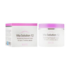 Акція на Ампульний крем для обличчя Jigott Vita Solution 12 Brightening Ampoule Cream з вітаміном В12, 100 мл від Eva