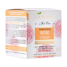 Акція на Зволожувальний трояндовий крем для обличчя Bielenda Rose Care Moisturizing Rose Cream для чутливої шкіри, 50 мл від Eva