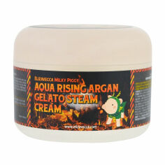 Акція на Зволожувальний крем для обличчя Elizavecca Aqua Rising Argan Gelato Steam Cream з аргановою олією, 100 мл від Eva