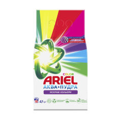Акція на Пральний порошок Ariel Аква-Пудра Color Яскраві кольори, автомат, 18 циклів прання, 2.7 кг від Eva