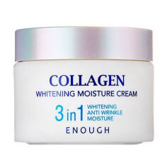 Акция на Зволожувальний крем для обличчя Enough Collagen Whitening Moisture Cream 3 в 1 з колагеном та освітлюювальним ефектом, 50 г от Eva