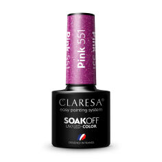 Акція на Гель-лак Claresa Soakoff UV/LED Gel, Pink 551, 5 г від Eva