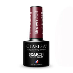 Акція на Гель-лак Claresa Soakoff UV/LED Gel, Brown 308, 5 г від Eva