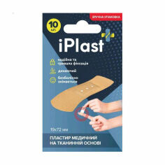 Акція на Пластирі iPlast на тканинній основі, 19*72 мм, 10 шт від Eva