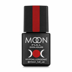 Акція на Гель-лак Moon Full Сolor Hypoallergenic Gel Рolish 127 червоно-помаранчевий темний, 8 мл від Eva