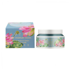 Акція на Зволожувальний крем для обличчя Jigott Flower Lotus Moisture Cream з екстрактом лотоса, 100 мл від Eva