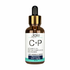 Акция на Сироватка для обличчя Jole С+P Anti-Wrinkle Serum проти зморщок, з вітаміном С та комплексом пептидів, 30 мл от Eva