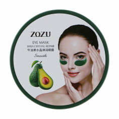Акція на Гідрогелеві патчі для шкіри навколо очей Zozu Shea Crystal Repair Smooth Eye Mask з екстрактом авокадо та олією Ши, 60 шт від Eva