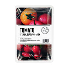 Акция на Тканинна маска для обличчя Dermal Superfood Mask з екстрактом томату, 25 г от Eva