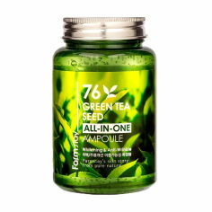 Акція на Ампульна сироватка для обличчя FarmStay All-In-One 76 Green Tea Seed Ampoule з насінням зеленого чаю, 250 мл від Eva