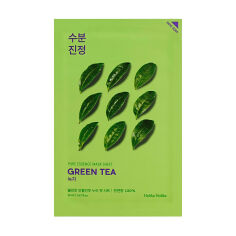 Акция на Тканинна маска для обличчя Holika Holika Pure Essence Mask Sheet Green Tea Зелений чай, 20 мл от Eva
