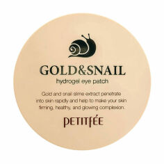 Акция на Гідрогелеві патчі для шкіри наколо очей Petitfee&Koelf Gold & Snail Hydrogel Eye Patch з золотом та равликом, 60 шт от Eva