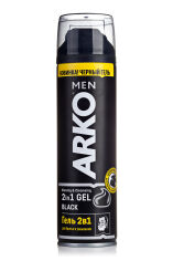 Акція на Гель для гоління та вмивання 2в1 ARKO Men Black, 200 мл від Eva