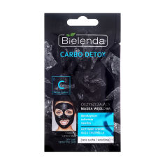 Акція на Очищувальна Маска для обличчя Bielenda Carbo Detox Cleansing Mask Dry and Sensitive Skin із активованим вугіллям для сухої і чутливої шкіри, 8 г від Eva