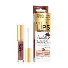 Акція на Блиск для губ з ефектом збільшення Eveline Cosmetics OH! My Lips Lip Maximizer Chocolate Шоколад, 4.5 мл від Eva