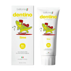 Акция на Дитяча зубна паста-гель Brillante Dentino Lime Junior Toothpaste від 6 років, зі смаком лайму, 50 мл от Eva