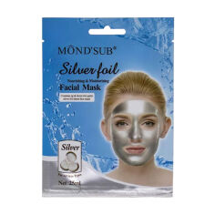 Акція на Тканинна маска для обличчя Mond'Sub Silver Nourishing & Moisturizing Facial Mask, 25 мл від Eva
