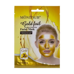 Акция на Тканинна маска для обличчя Mond'Sub Gold Firming & Brightening Facial Mask, 25 мл от Eva