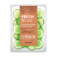 Акція на Тканинна маска для обличчя Tony Moly Fresh To Go Mask Sheet Cucumber з огірком, 22 г від Eva