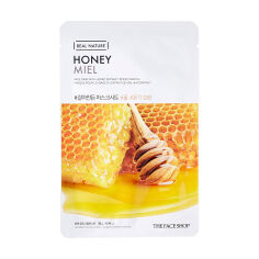 Акція на Тканинна маска для обличчя The Face Shop Real Nature Honey Face Mask з медом, 20 г від Eva