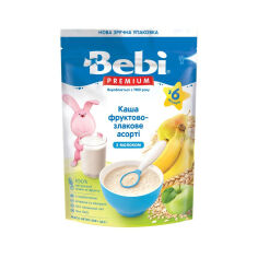 Акція на Дитяча молочна каша Bebi Premium Фруктово-злакове асорті, з 6 місяців, 200 г від Eva