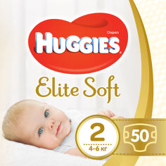 Акція на Підгузки Huggies Elite Soft розмір 2 (4-6 кг), 58 шт від Eva