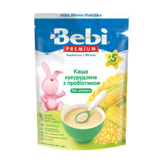 Акция на Дитяча кукурудзяна безмолочна каша Bebi Premium з пребіотиком, з 5 місяців, 200 г от Eva