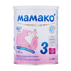 Акція на Дитяча суміш МАМАКО Premium 3 з біфідобактеріями, з 12 місяців, 400 г від Eva