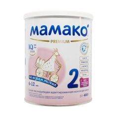 Акція на Дитяча подальша адаптована суміш МАМАКО Premium 2 на козячому молоці, 6-12 місяців, 400 г від Eva