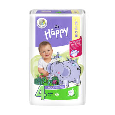 Акция на Підгузки Bella Baby Happy Maxi розмір 4 (8-14 кг), 62 шт от Eva