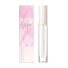 Акція на Блиск для губ з ефектом збільшення Focallure PlumpMax High Shine Lip Gloss 01 Crystal, 2.5 г від Eva