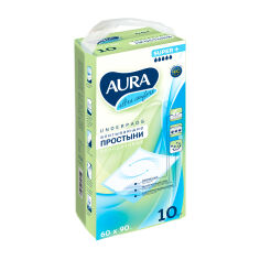 Акція на Одноразові простирадла гігієнічні Aura Ultra Comfort 60*90 см, 10 шт від Eva