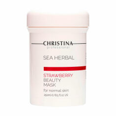 Акція на Полунична маска для обличчя Christina Sea Herbal Beauty Mask Strawberry для нормальної шкіри, 250 мл від Eva