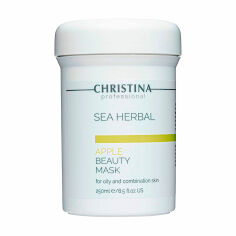 Акція на Яблучна маска для обличчя Christina Sea Herbal Beauty Mask Green Apple для жирної та комбінованої шкіри, 250 мл від Eva