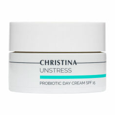 Акція на Денний крем для обличчя Christina Unstress Probiotic Day Cream SPF 15 з пробіотичною дією, 50 мл від Eva