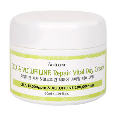 Акція на Дневной крем для обличчя Adelline Cica Volufiline Repair Vital Day Cream з центелою та волюфіліном, 50 мл від Eva