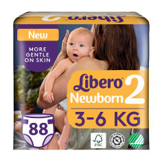 Акція на Підгузки Libero Newborn розмір 2 (3-6 кг), 86 шт від Eva