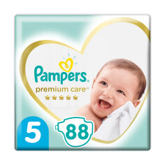 Акция на Підгузки Pampers Premium Care розмір 5 (11-16 кг), 88 шт от Eva