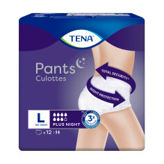 Акція на Труси-підгузки для дорослих TENA Pants Plus Night нічні, розмір L, 12 шт від Eva