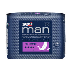 Акція на Урологічні прокладки чоловічі Seni Man Super, 10 шт від Eva