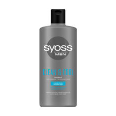 Акція на Чоловічий шампунь Syoss Men Clean & Cool Shampoo для нормального та жирного волосся, з ментолом, 440 мл від Eva
