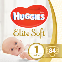 Акція на Підгузки Huggies Elite Soft розмір 1 (3-5 кг), 84 шт від Eva
