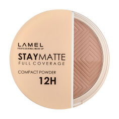 Акція на Компактна матувальна пудра для обличчя LAMEL Make Up Stay Matte Compact Powder 404 Beige, 12 г від Eva