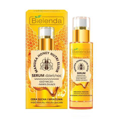 Акція на Сироватка для обличчя Bielenda Manuka Honey живильна і зволожувальна, для сухої та чутливої шкіри, 30 мл від Eva