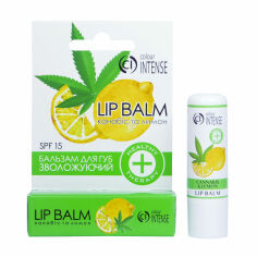 Акция на Зволожуючий бальзам для губ Colour Intense Lip Balm Healthy Therapy 01, Канабіс і Лимон, 5 г от Eva